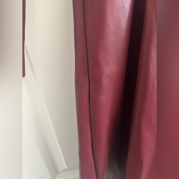 Shoshanna Alexa Three Quarter Sleeve Faux Leather And Knit Combo Dress - Picture 12 of 16